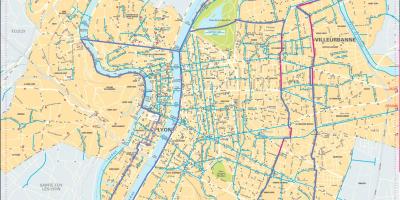 Bản đồ của Lyon xe đạp
