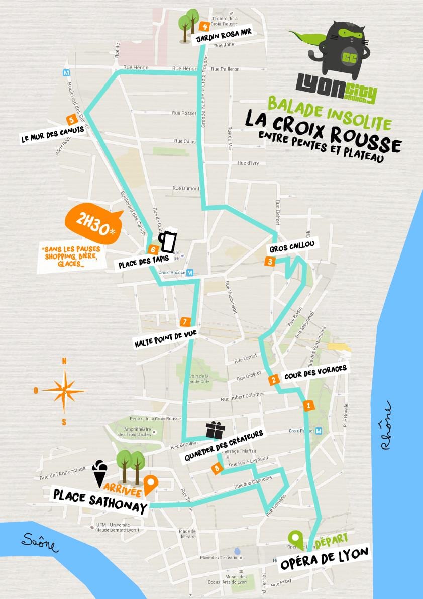 bản đồ của croix tóc đỏ Lyon