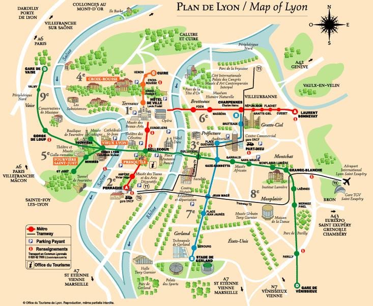 bản đồ của tour du lịch đi bộ bản đồ