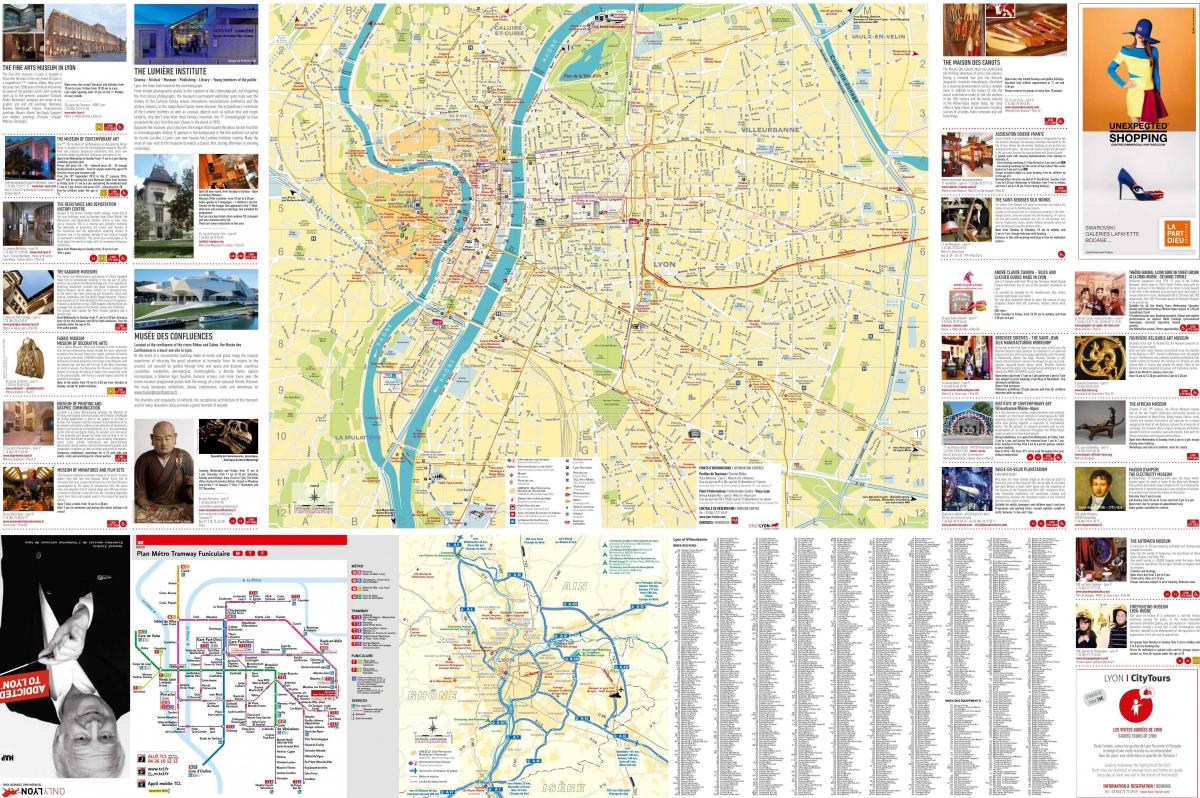 Lyon pháp bản đồ du lịch