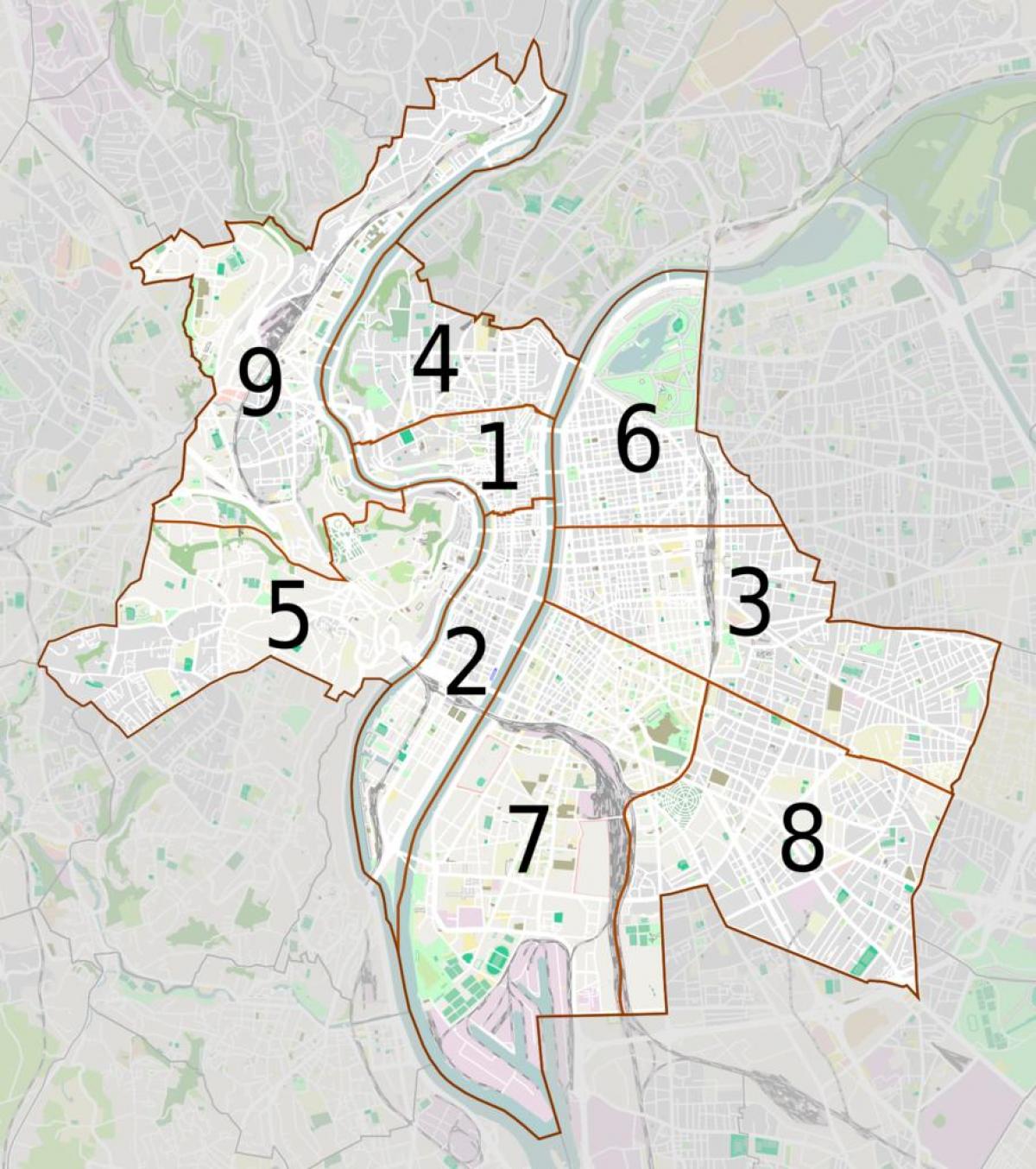 bản đồ của Lyon huyện