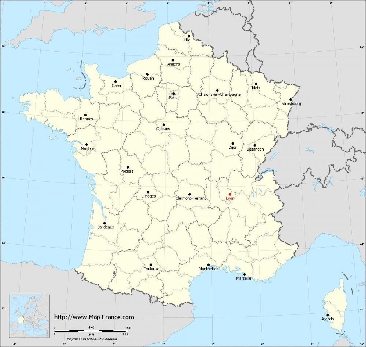 Lyon trên bản đồ