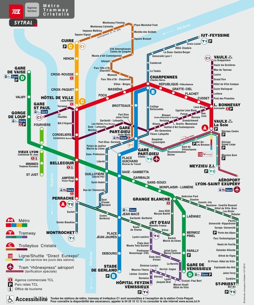 Lyon ngầm bản đồ