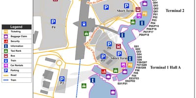 Lyon pháp sân bay bản đồ