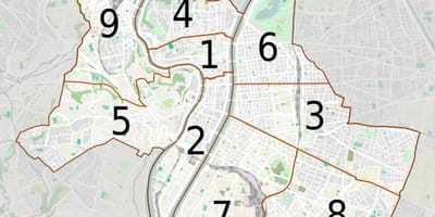 Bản đồ của Lyon khu phố