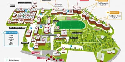 Bản đồ của Lyon, trường học,