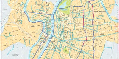 Bản đồ của Lyon xe đạp