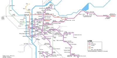 Bản đồ của rhone express Lyon