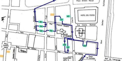 Bản đồ của Lyon traboules