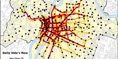 Bản đồ của velov ga Lyon